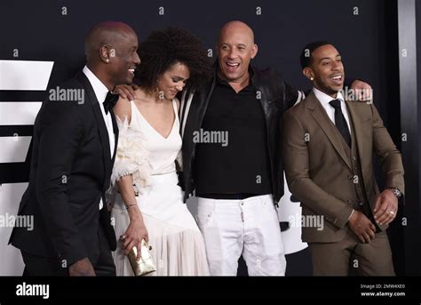 Tyrese Gibson From Left Nathalie Emmanuel Vin Diesel And Ludacris