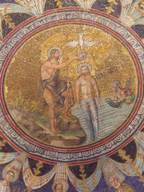 Bautismo De Cristo S V R Vena Mosaico De La C Pula Del Bapisterio De