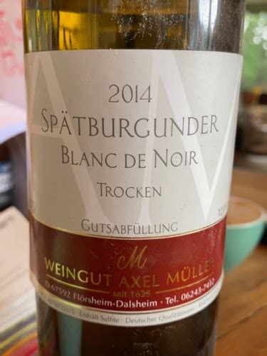 Weingut Axel Müller Spätburgunder Blanc de Noir Trocken Vivino US