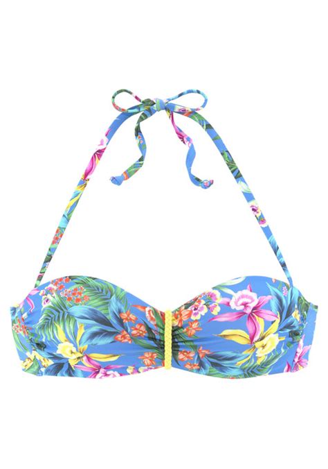 Venice Beach B Gel Bandeau Bikini Top Hanni Blau Bedruckt Cup A