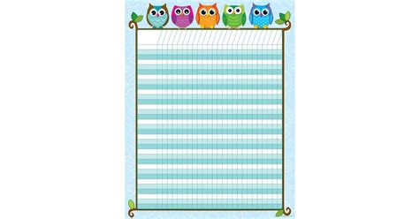 Carson Dellosa Colorful Owls Incentive Chart • Price