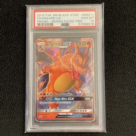 Pokemon Charizard Gx Hidden Fates Black Star Promo Sm Psa