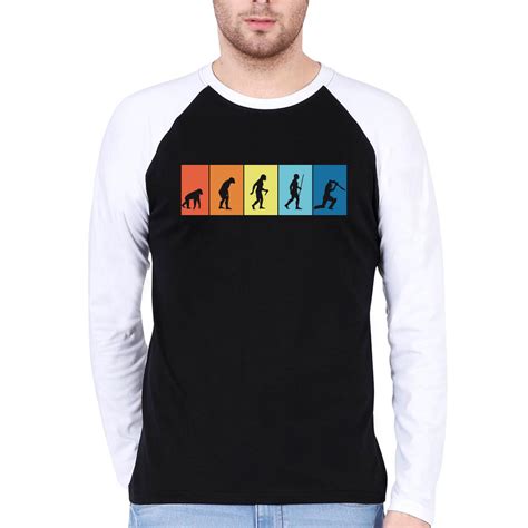 Evolution Of Cricket Men S Raglan T Shirt Swag Swami