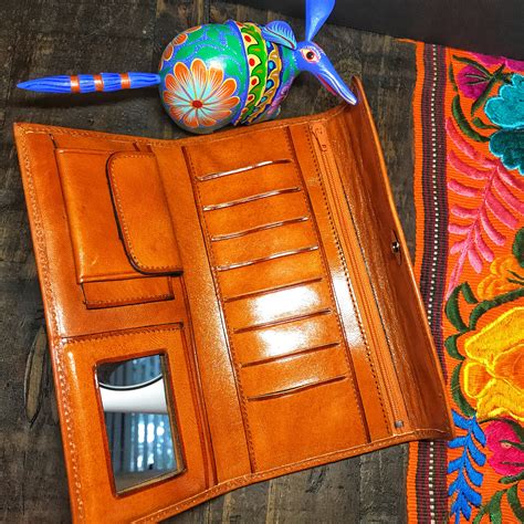 Women S Wallet Tooled Leather Wallet Women S Wallet Mexican Wallet