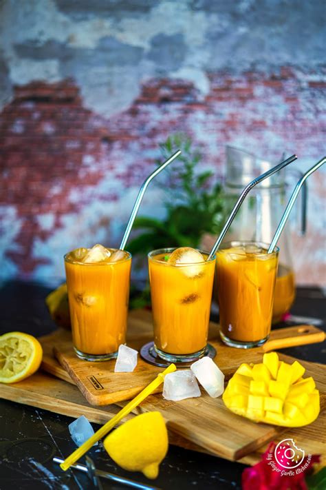 Mango Iced Tea Step By Step Video Recipe My Ginger Garlic Kitchen