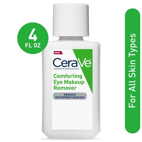 CeraVe Eye Makeup Remover, Waterproof Makeup Remover with Hyaluronic ...