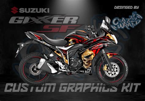 Crazzywraps Custom Full Body Suzuki Gixxer Sf Set No Full Body Wrap