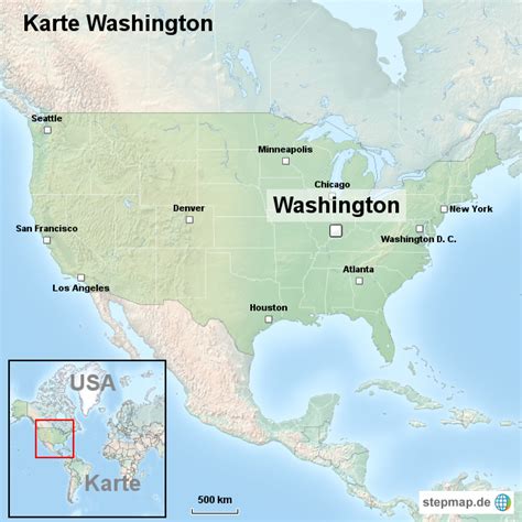 Stepmap Karte Washington Landkarte F R Usa