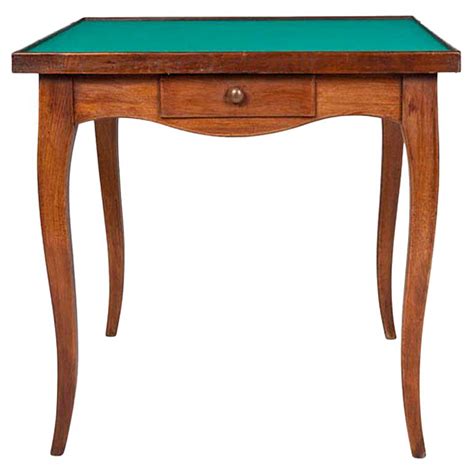 Vintage Card Table With Green Felt Top At 1stdibs