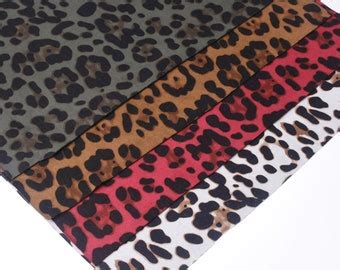 6pcs Set Leopard Print Leather Sheetsglitter Cheetah Print Etsy