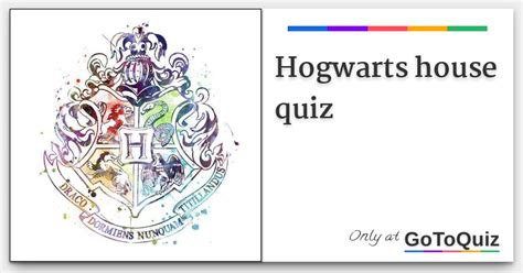 Hogwarts house quiz