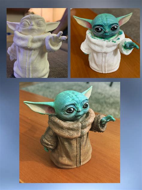 Hand Painted 3D Printed Baby Yoda R BabyYoda