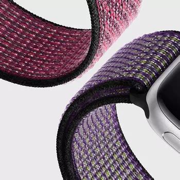 Microsonic Apple Watch Series 8 45mm Hasırlı Kordon Woven Sport Loop