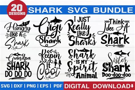 Shark Svg Bundle Graphic By Svgwow Creative Fabrica