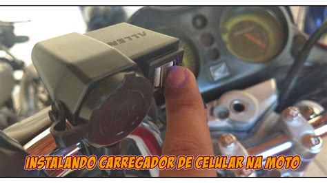 Colocando Carregador De Celular Na Moto Youtube