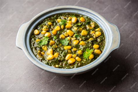 Premium Photo Palak Sweet Corn Sabzi Also Known As Spinach Makai Curry Sabji North Indian Main