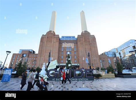 GLIDE ice skating rink at Battersea Power Station Christmas 2022, in SW ...