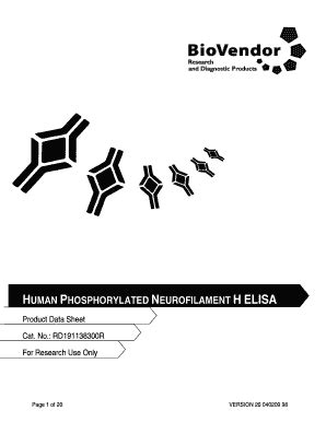 Fillable Online Funakoshi Co HUMAN PHOSPHORYLATED NEUROFILAMENT HELISA