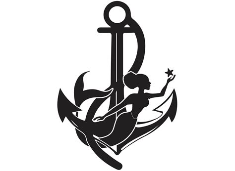 Mermaid Anchor Svg Mermaid Anchor Cut File Cricut File Download Ready Etsy