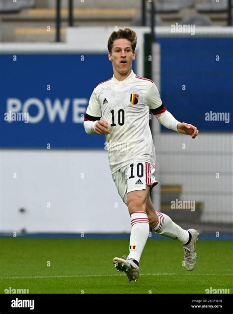 Yari Verschaeren 10 Of Belgium Pictured During A Friendly Soccer Game