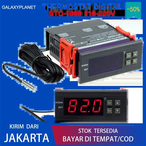 Dikirim Dari Jakarta Thermostat Hygrostat Digital STC 1000 Thermostat