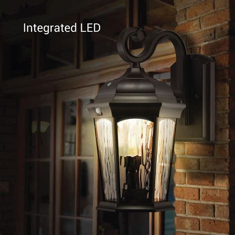 Euri Lighting Efl W Md Flickering Flame Porch Light Water Glass