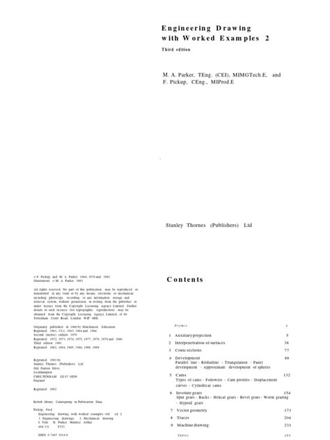 Engineering Drawing With Worked Examples | PDF