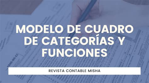 Modelo De Cuadro De Categor As Y Funciones Noticiero Contable