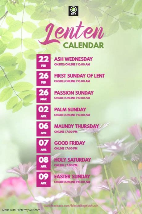 Lent calendar | Lent, Calendar, Calendar poster