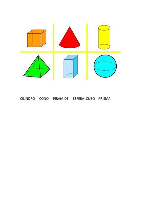 Figuras Geometricas Tridimensionales Worksheet