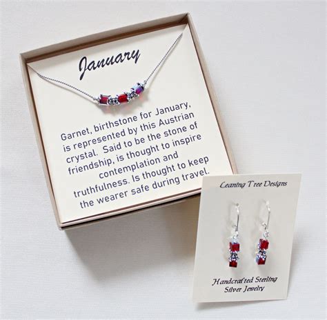 January Birthstone Set Sweet 16 Gift for Daughter Birthday | Etsy in ...