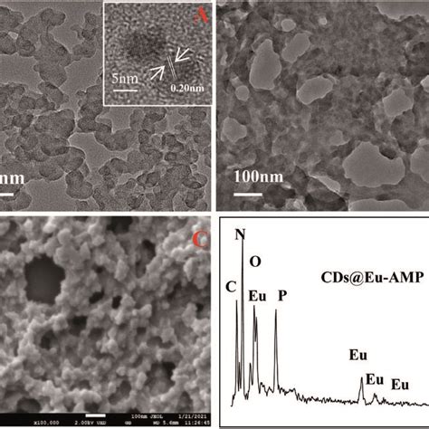 A Tem Image Of The Cds Inset Hrtem Image Of Lattice Spacing Of Cds