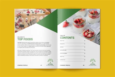 Top Food Company Profile Design On Behance