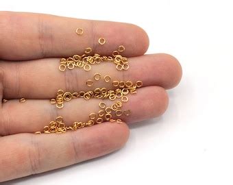 Ga Mm K Shiny Gold Plated Jump Ring Open Jump Ring Etsy