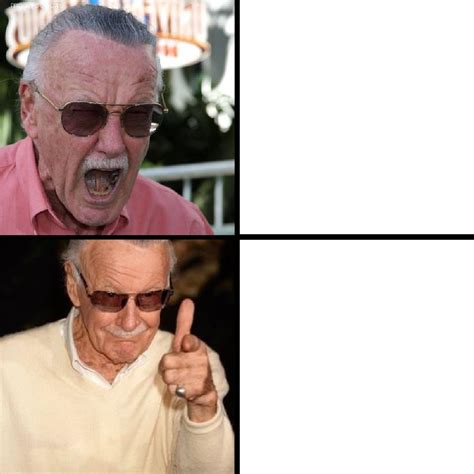 The Drake Disapproval and Approval Meme Template but with Stan Lee for ...