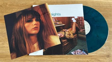 Taylor Swift Signed Midnights Jade Green Marbled Vinyl Unboxing Youtube