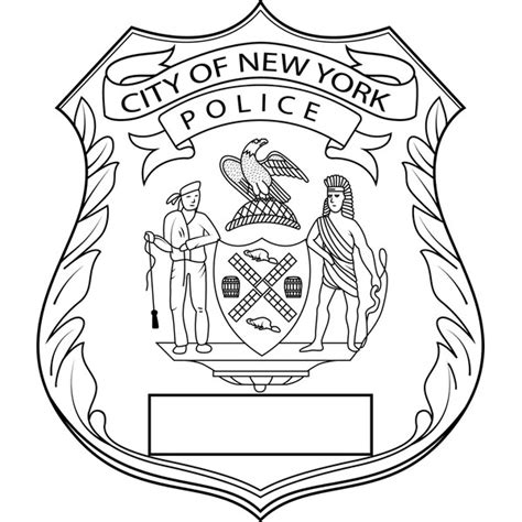 City Of New York Police Badge Vector File Black White Vector Inspire