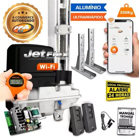 Kit Motor Ppa Bv 1 4hp Jet Flex App Wifi Sup Portão 350kg 3s