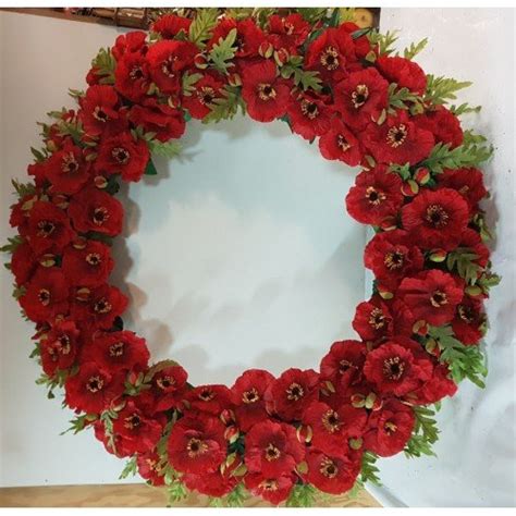 Poppy Remembrance Wreath - Artificial - Toronto Bulk Flowers