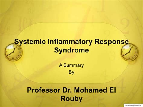 Systemic Inflammatory Response Syndrome Ppt