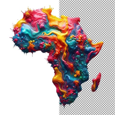 Elegancia Africana Png Aislamiento Listo De Un Mapa Detallado Archivo