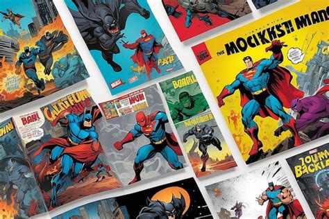 Premium Photo Comic Book Cover Illustration Mockup