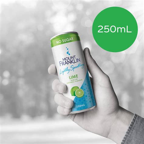 Mount Franklin Lightly Sparkling Water Lime Multipack Mini Cans Ml