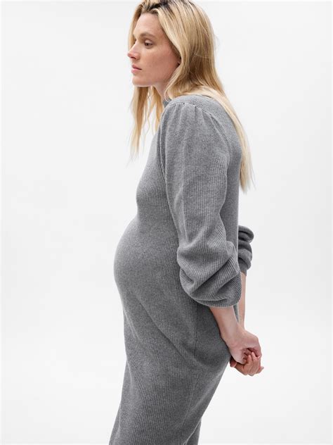 Maternity Cashsoft Turtleneck Mini Sweater Dress Gap