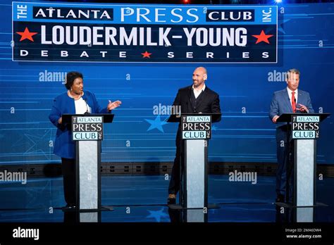 Democratic Challenger Stacey Abrams From Left Libertarian Challenger