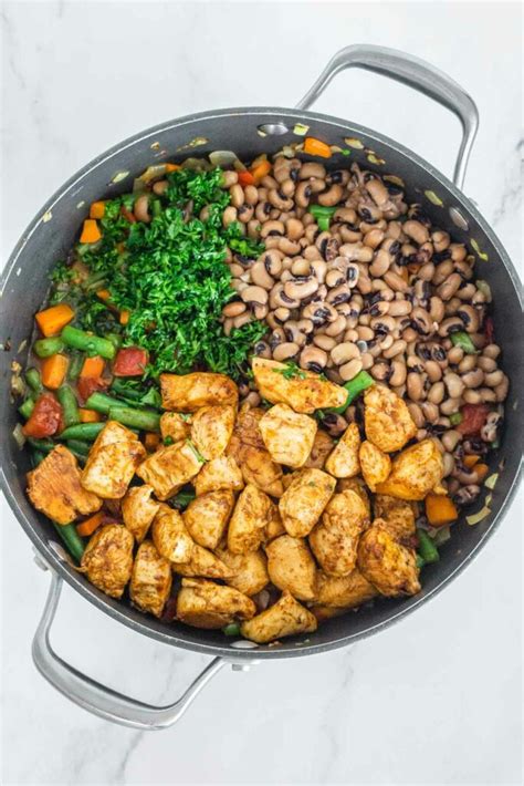 Blackened Chicken Black Eyed Peas Bowls Babaganosh