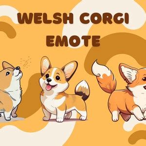 Chibi Corgi Emotes Twitch Discord Channel Point Streamer Emoji