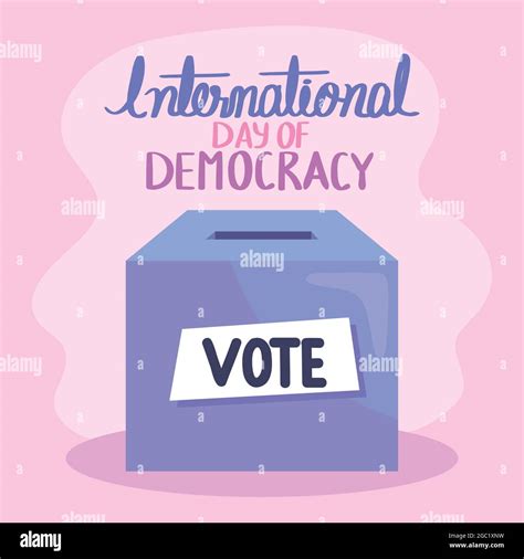 Cartel Del Día Internacional De La Democracia Imagen Vector De Stock