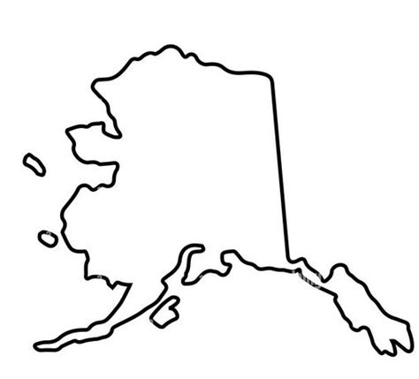 Free Alaska Outline Map | Blank Map Of Alaska In 2023