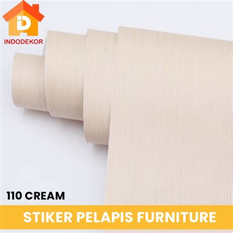 Jual Pelapis Furniture Decosheet Sticker Pvc Interior Film Motif Krem